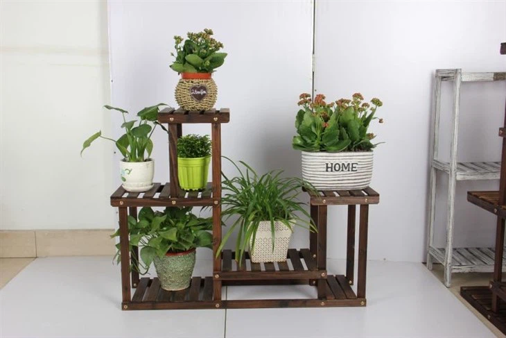 Wooden Multi-Tiers Flower Plant Holder Stand